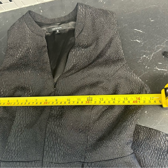 Classic Black Cocktail Prep Goth Grunge Snake Print Textured Dress Size 12 - Picture 8 of 13